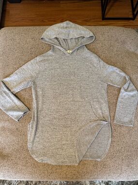 Ginger G Heather Gray Hooded Tunic